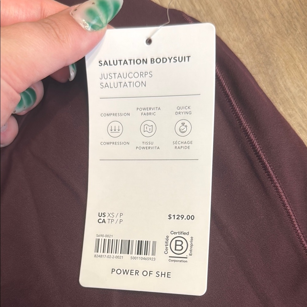Athleta Burgundy Jumpsuit NWT XS - Picture 3 of 6